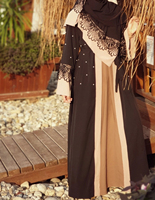 1620 # commande personnalisée nouveau modèle caftan à Dubaï dentelle conceptions islamique femmes vêtements élégant indonésie musulman Abaya en gros