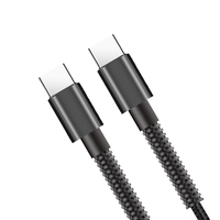 Câble USB C vers USB C 1M PD 60W Cordon de charge rapide tressé de type C compatible avec Sam Sung S23 Note 20 Pad Mac Book Air