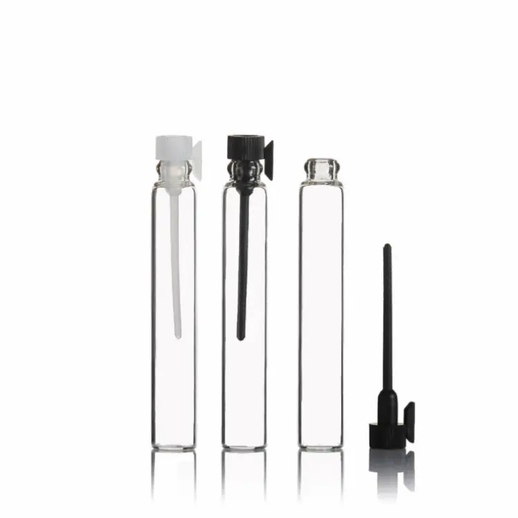 Usine 1ml 2 ml 3 ml 5 ml huile de parfum bouteille échantillon taille flacons en verre avec baguette en plastique