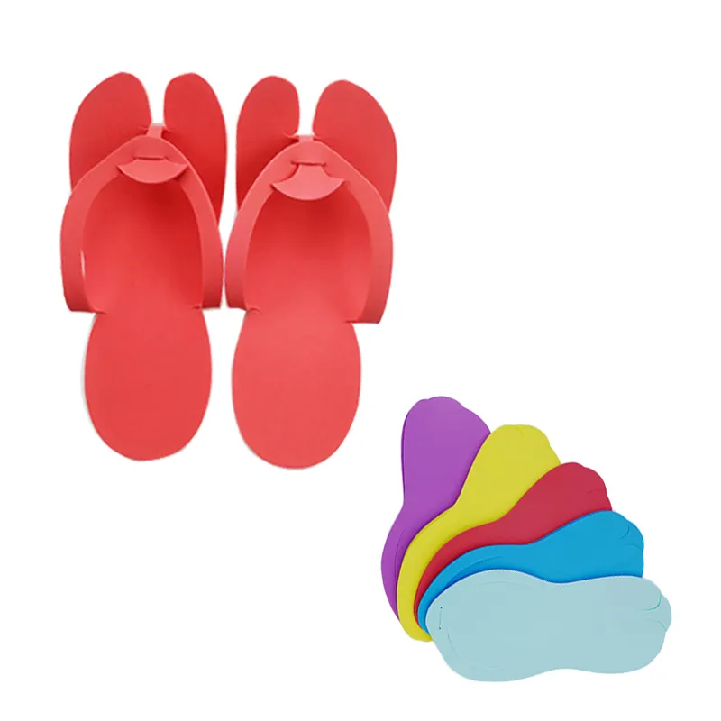 Hot sale custom logo disposable pedicure eva hotel slipper for nail beauty salon