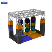 Équipement de parc Ninja Warrior : Barre d'équilibre pour la défis du défi d'exploration et de défi du désir, Mur d'escalade araignée moderne, pour gymnases, enfants et adultes