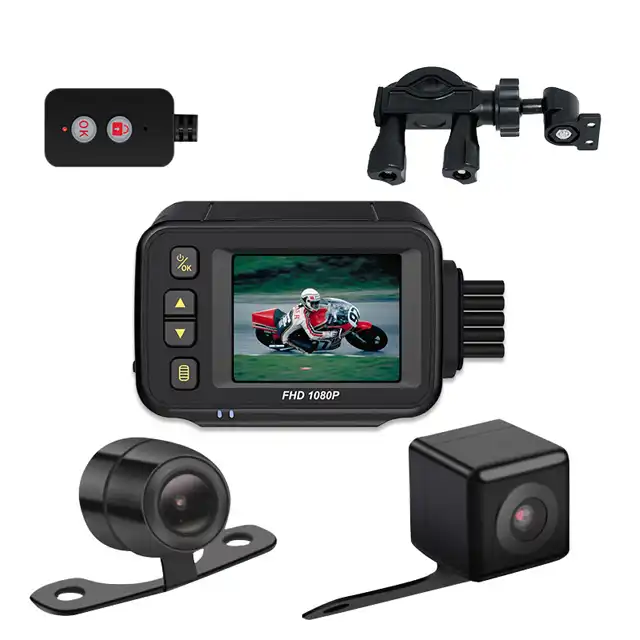 a buon mercato dual fotocamera moto dash cam dvr impermeabile per il  motociclo