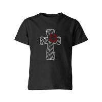 Vente chaude : Motifs de transfert thermique personnalisés en strass avec design croix chrétienne pour T-shirt