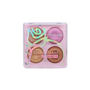 Hot New All-in-One 4-Color Pearlescent Powder Palette Highlighter Sombra de ojos y <span class=keywords><strong>maquillaje</strong></span> de rubor de contorno con acabado brillante - Product Image 6