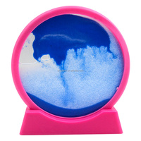 Ornement de paysage aquatique flottant en acrylique rond avec paillettes liquides, double usage, dessous de verre, logo personnalisé pour décoration de bureau, souvenir