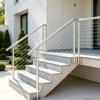OEM Modernes Seitlich Montiertes Edelstahl-Kabelgeländer-System für Villa/Park Außenbalkon Treppengeländer Zaun