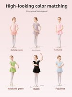 Maillot sin mangas de gasa para niñas, traje de ballet, danza moderna, danza de salón, danza contemporánea, danza lírica, ropa de entrenamiento.