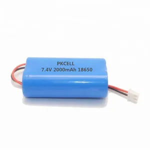 7.4V 18650 بطارية ليثيوم أيون 1500mah 1800mah 2000mah 2200mah 2600mah ل LED/كاميرا/محطة POS/نظام تحديد المواقع/المشجعين USB/ماكينة تسجيل المدفوعات النقدية