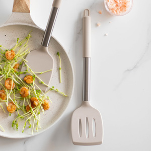 Thân Thiện Với Môi 2-Mảnh Silicone Đồ Dùng Nhà Bếp Thiết Lập Với Thép Không Gỉ Xử Lý Chịu Nhiệt Và Không Dính 6 Màu Sắc Có Sẵn - Product Image 3