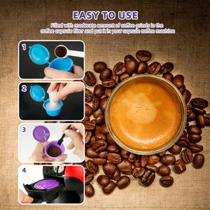 1 Juego de filtros de café recargables con tamper compatible con cafeteras <span class=keywords><strong>Dolce</strong></span> <span class=keywords><strong>Gusto</strong></span> Cápsula de café colorida cápsula reutilizable - Product Image 6