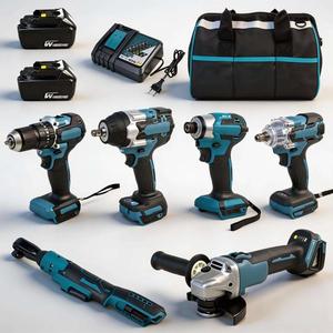 Juego de Herramientas Industriales con Batería de Litio de 18 V, Juego de 10 Llaves Combinadas, Destornilladores, Juego de Herramientas Eléctricas 9 en 1, Aleación de Aluminio - Product Image 6