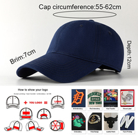 Gorras de Béisbol de Algodón Puro Personalizadas de Fábrica con Logotipos Bordados al por Mayor, Gorra Lisa Adecuada para Publicidad y Viajes en Grupo