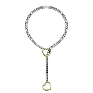 Collar con Colgante de Corazón Hueco Multicolor y Multitamaño, Joyería Unisex de Acero Inoxidable Estilo Punk Minimalista, Gran Venta - Product Image 4