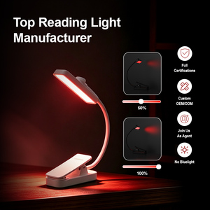 Built-In Battery Silicone Adjustable Clip Light Small Bedroom <b>Book</b> Light 4 Colors 12 Brightness Levels Night Reading - Product Image 6