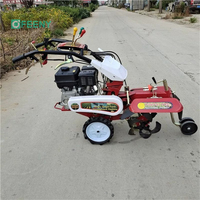 Mini-motoculteur diesel 4x4 avec rotavator avant, décompacteur de sol, cultivateur à fossés, moteur et boîte de vitesses – Haute sécurité