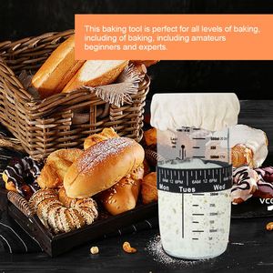 New Glass Wide Mouth Sourdough Starter Jar <b>Kit</b> Sourdough Starter <b>Kit</b> With Date Marked Feeding Band, Thermometer for Bread Baking - Product Image 4