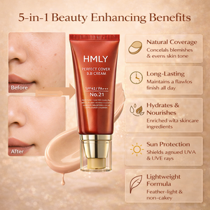 BB Cream M Perfect Cover SPF 42 PA+++ ad <span class=keywords><strong>Alta</strong></span> Copertura, Idratante, Anti-Età, Fondotinta e <span class=keywords><strong>Protezione</strong></span> <span class=keywords><strong>Solare</strong></span> OEM - Product Image 2