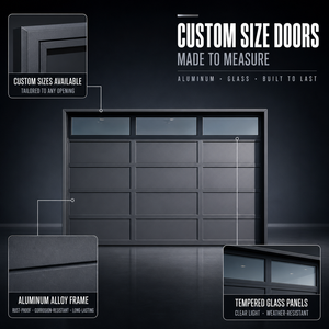 Porte de <span class=keywords><strong>garage</strong></span> motorisée en aluminium DMJ-CK005, couleur personnalisable, pour cour et <span class=keywords><strong>garage</strong></span> - Product Image 2