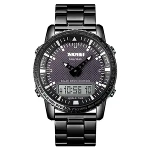 原装手表制造商顶级男士石英表奢侈品牌Skmei 1871带指南针功能的太阳能手表