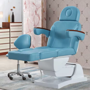 Nuevo Diseño, Cama de Masaje Facial de Piel Sintética Azul, 3 Motores, Reclinable, Eléctrica, para Spa Médico, Fabricada en Shanghái, EUSOKON, 1 Año de Garantía - Product Image 6