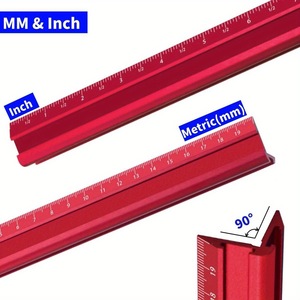 Règle de traçage en V pour le bois, métrique et impérial, marqueur polyvalent pour le marquage précis des lignes parallèles et perpendiculars sur le bois - Product Image 3