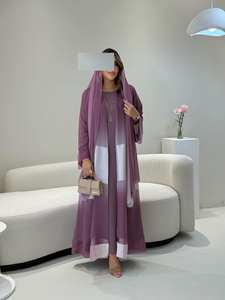 Abaya Muslim Wanita Desain Baru Mexizo, Poliester Gradasi Bernapas dengan Lengan Panjang dan Kerudung, Elegan untuk Musim Semi, Pakaian Pernikahan yang Sopan - Product Image 5