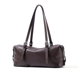 Sac à main en cuir de vachette simple pour femmes, grande capacité, sac à main en cuir Joker, sac à bandoulière de haute qualité pour femmes, logo personnalisé, faible MOQ - Product Image 5