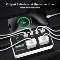 Convertidor de Energía para Vehículo de 200W, Puerto USB Tipo-C de Carga Rápida, 12V a 110V, Enchufe Estadounidense, Mini Inversor de Corriente para Auto, para Viajes al Aire Libre