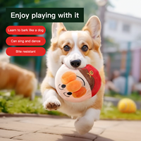 Pelota de Peluche Recargable con Cubierta Desmontable y Reemplazable de 15 cm, Juguete para Mascotas con Diseño de Pan y Superman, para Interiores y Exteriores