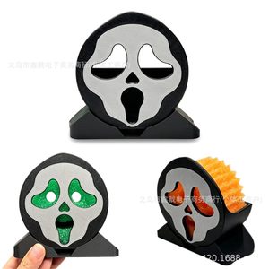 Soporte de Esponja de Plástico Ghostface, Decoración Creativa 3D con Diseño de Cara de Fantasma de Halloween, Organizador de Herramientas Impreso en 3D - Product Image 5