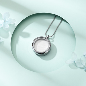 Stainless Steel Round Glass Cremation Locket <strong>Necklace</strong> <strong>Hold</strong> <strong>Ashes</strong> of Loved Ones Women Men Memorial Urn Jewelry - Product Image 5