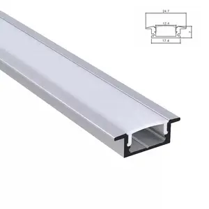 6063 T forma da incasso montata per illuminazione alloggiamento mobili striscia led canale in alluminio SMD 2835 profilo Led
