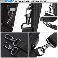 Mousqueton pivotant robuste en alliage de zinc noir mat de 1 pouce, boucle à déclenchement en métal pour ceinture, sac, sangle, laisse d'animal de compagnie, accessoire