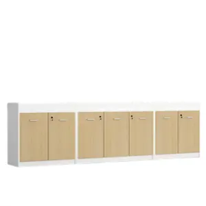 Factory Wholesale Price Wooden Office Filing Storage Lateral File Cabinets With Planter With 7 Locking Doors