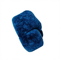Gorro Ushanka de Piel de Oveja Auténtica, Suave y Cálido para Invierno, con Orejeras, para Tapicería de Automóviles y Prendas de Vestir, Gorro de Invierno de Piel Animal