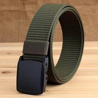 Ceinture tactique en nylon pour la guerre et les combats, avec boucle en plastique, 3,8 cm, en toile, personnalisable, pour hommes et femmes, ceinture en tissu de haute qualité pour l'extérieur