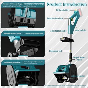 Souffleuse à neige électrique sans fil pliable à haut débit d'air, machine de déneigement motorisée, pelle à neige électrique, lame de déneigement manuelle - Product Image 4