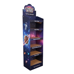 Custom Cardboard <span class=keywords><strong>Display</strong></span> <span class=keywords><strong>Rack</strong></span> Stand Floor <span class=keywords><strong>Display</strong></span> Stand para bebidas Drink <span class=keywords><strong>Display</strong></span> Stand varejo para negócios de supermercado - Product Image 2