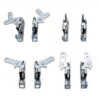 Loquet à levier réglable en fer galvanisé pour porte rotative de boîte à outils, avec plaque plate en métal et fermoir de serrage
