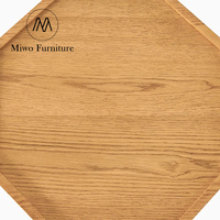 Table d'appoint moderne en bois de chêne, table d'appoint géométrique sur piétement, table d'appoint en bois sculpté pour canapé, meuble de salon