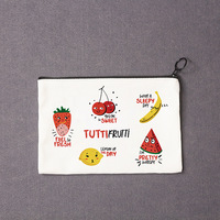 Étui à crayons cylindrique mignon pour étudiants, grande capacité, en toile de coton, pochette à crayons personnelle 14x21cm