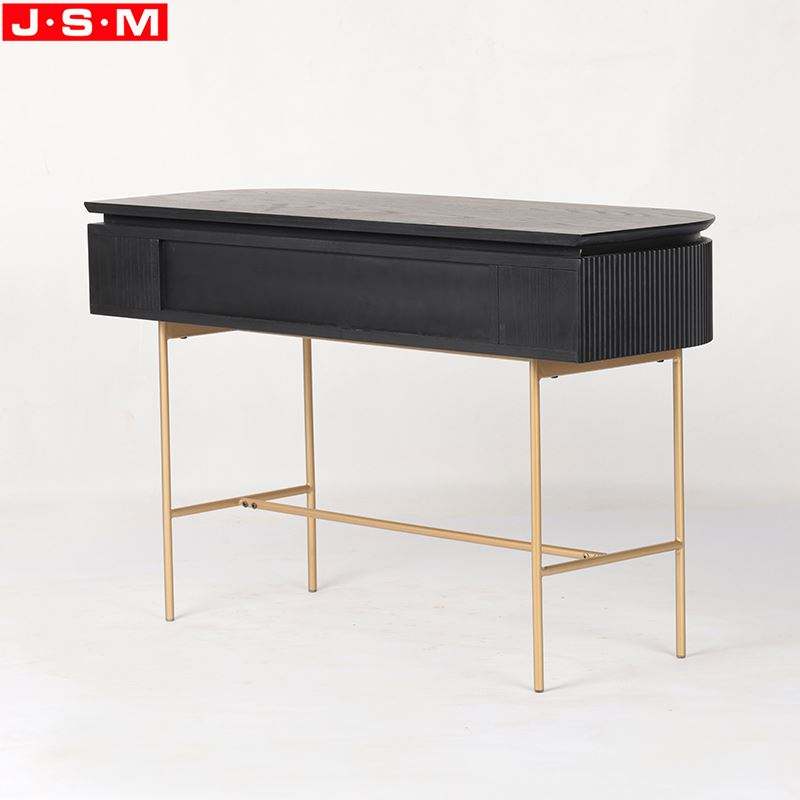 showroom desk black and gold