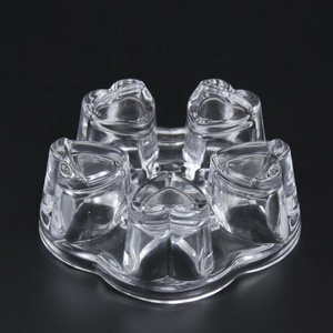 Service à thé en verre cristal avec motif <span class=keywords><strong>de</strong></span> cœur, théière à fleurs chauffante, <span class=keywords><strong>bougie</strong></span> résistante à la chaleur, accessoires <span class=keywords><strong>de</strong></span> service à thé - Product Image 2