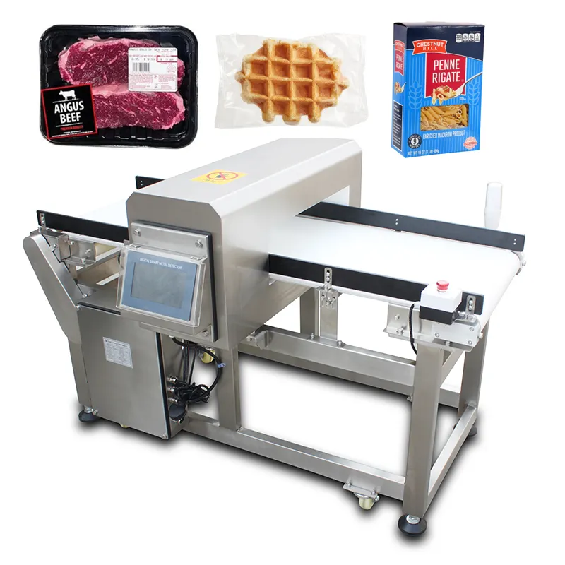 מכונת זיהוי מזון מותאמת אישית של ג'וז'נג מקצועית לגלאי מתכות למוצרי מזון