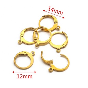 316L Edelstahl Haken Ohrring Befunde mit Schlaufen ohrring Befunde Komponenten Zubehör - Product Image 3