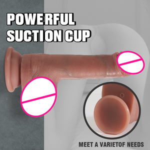 Juguete sexual de silicona con control remoto, ventosa, vibradores de pene de empuje elástico, consolador con venas, Juguetes sexuales para mujer - Product Image 5