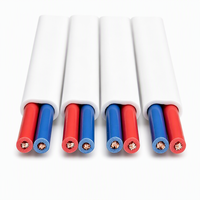 Kabel Tembaga Fleksibel Berinti 2&3 RVVB Dengan Selubung PVC, Tahan Suhu 70C, Tegangan 300/300V, Warna Putih