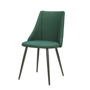 Laynsino Offre Spéciale <span class=keywords><strong>Chaise</strong></span> de restaurant d'hôtel au design simple et bon marché Chaises de salle à manger modernes en velours vert à pieds en métal - Product Image 1