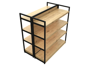 Elegante Estante <span class=keywords><strong>de</strong></span> Madera <span class=keywords><strong>y</strong></span> Metal con Acabado en Nogal para Diseño <span class=keywords><strong>de</strong></span> Tiendas <span class=keywords><strong>de</strong></span> <span class=keywords><strong>Licores</strong></span> - Product Image 6