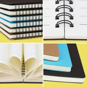 Kostenlose probe A5 Spiral-Notebooks geregelt benutzerdefinierte Hardcover gefüttert Reisen schreiben Notizbücher Tagebuch